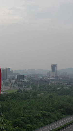 航拍武汉光谷跨高速公路九龙大桥城市风光视频城市宣传片50秒视频