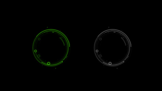 科技HUD圆圈动画视频