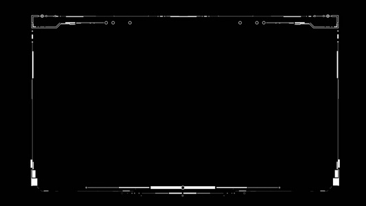 全息科技边框透明视频素材视频