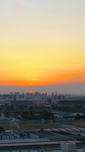 上海宝山工业园区日落延时宝山区20秒视频