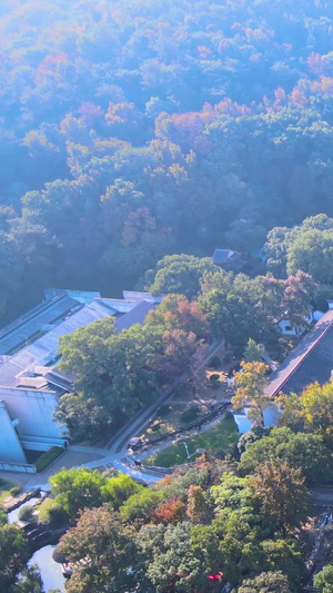 长沙岳麓山岳麓书院著名景点景区建筑风光航拍长沙景点68秒视频