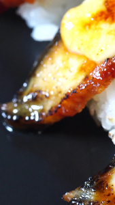 烤鳗鱼饭寿司美食摄影日本料理视频