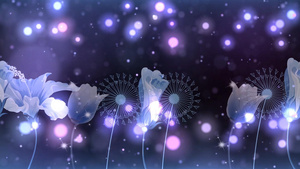 梦幻动态唯美粒子光效花朵背景视频元素30秒视频