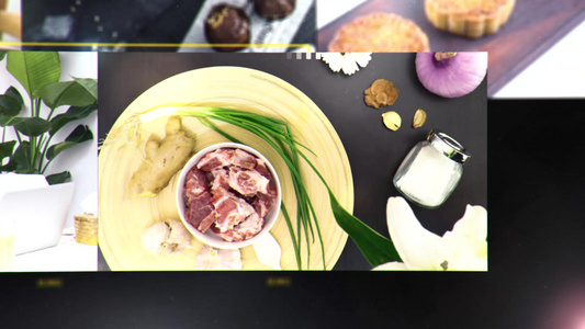 复古胶卷风格的美食菜单宣传相册视频
