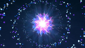 梦幻唯美动态粒子光效花朵散发背景视频素材30秒视频