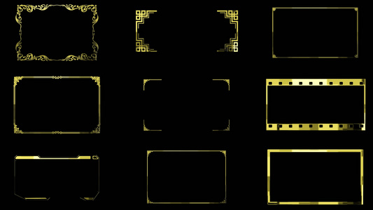 金色边框视频