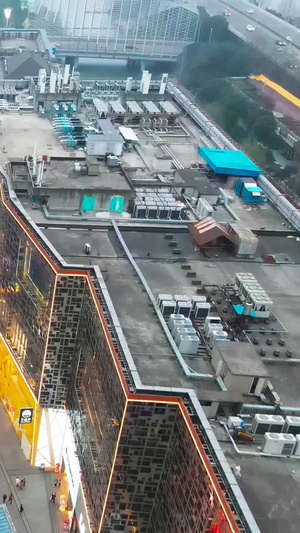 航拍汉街商业街城市风光视频素材城市地标44秒视频
