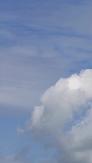 蓝天白云特写云朵素材自然风关12秒视频