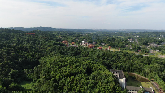 航拍湖南常德桃花源5A景区视频