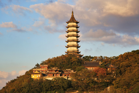 宁波镇海4A景区招宝山景区航拍视频