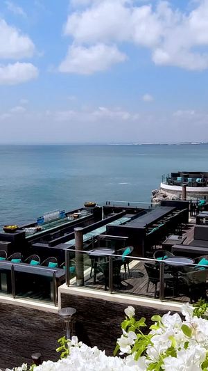 巴厘岛最美日落吧餐厅海岸风光29秒视频