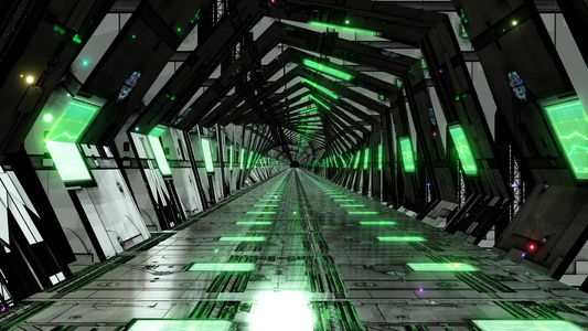 4K三维机械隧道穿梭背景视频