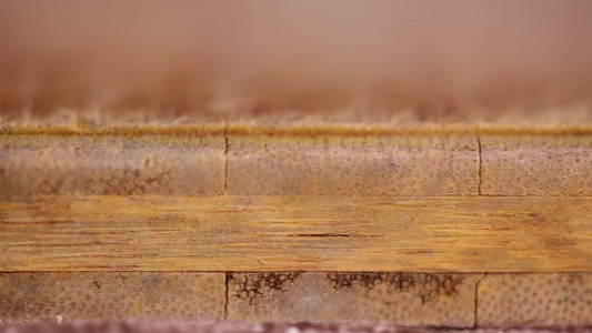 木板板材三合板密度板横截面视频