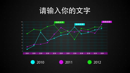 MG动画模板扁平化数据统计圆形表格展示视频