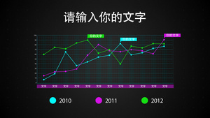 MG动画模板扁平化数据统计圆形表格展示21秒视频