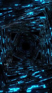 三维科幻隧道背景科幻背景视频