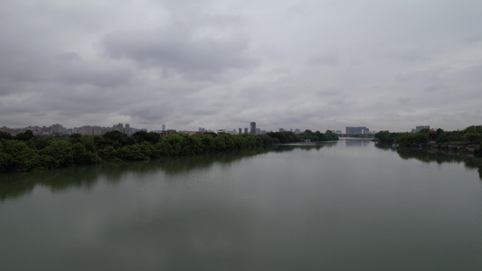 雨后河流航拍视频