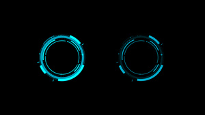 科技HUD圆圈动画15秒视频