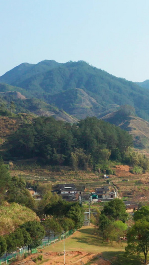 航拍华安大地土楼群55秒视频