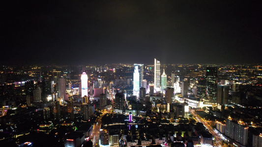 无锡城市夜景灯光航拍 视频