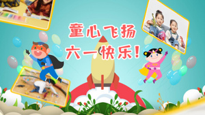 清新可爱儿童节图文宣传AE模板38秒视频
