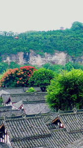 航拍阆中古城景区视频素材视频