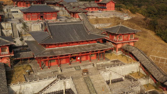 寺院古建筑宗教佛教祈福朝圣祭拜上香视频