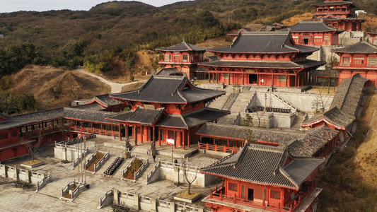 寺院古建筑宗教佛教祈福朝圣祭拜上香视频