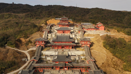 寺院古建筑宗教佛教祈福朝圣祭拜上香视频