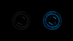 科技HUD圆圈动画14秒视频