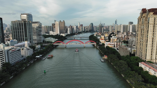 4K广州珠江解放大桥视频