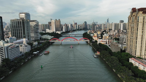 4K广州珠江解放大桥23秒视频