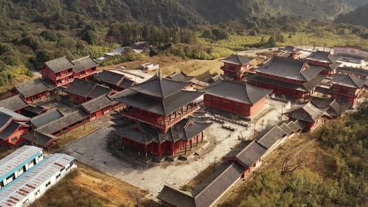 寺院古建筑宗教佛教祈福朝圣祭拜上香视频