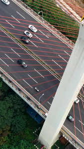 成都南站红星桥跨线大桥天府大道车流航拍素材成都城市发展视频