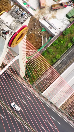 成都南站红星桥跨线大桥天府大道车流航拍素材城市交通航拍素材76秒视频