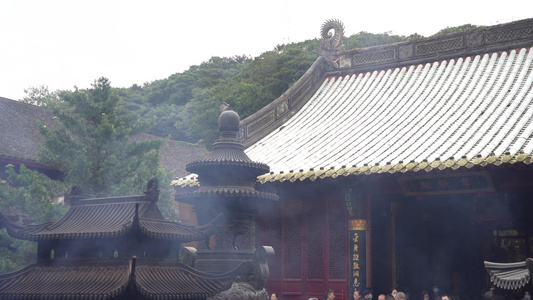 浙江舟山普陀山慧济禅寺4K风景视频视频