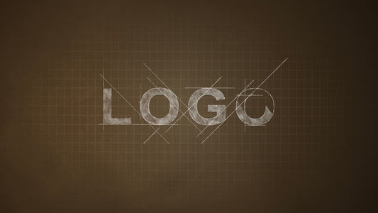 粉笔绘制风格化工业LOGO4KAE工程视频