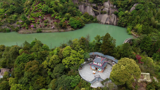 4k航拍5A景区太姥山香山寺游览区景点九鲤湖视频视频