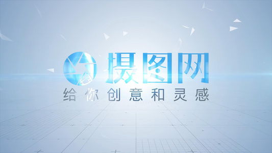 照片飞入汇聚形成logo标志片头AE模板视频