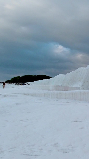 土耳其旅胜地游洁白如雪的棉花堡异国风情22秒视频