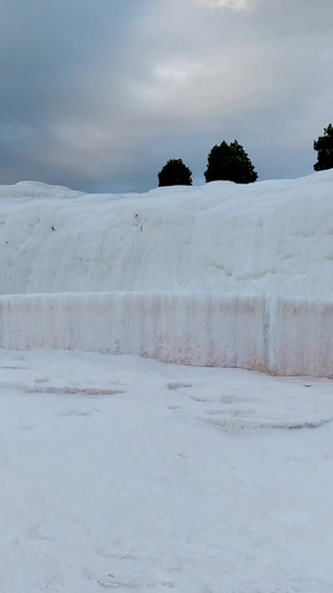 土耳其旅胜地游洁白如雪的棉花堡异国风情22秒视频