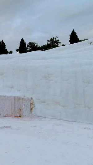 土耳其旅胜地游洁白如雪的棉花堡异国风情22秒视频