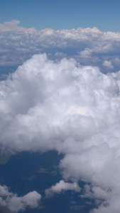 航拍高空云层云彩飞机窗外视频