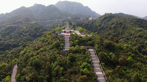 航拍5A景区福建太姥山玉湖游览区太姥娘娘广场视频62秒视频