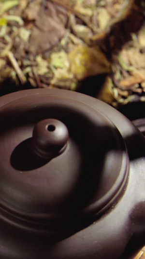茶案上摆放的茶具茶文化17秒视频
