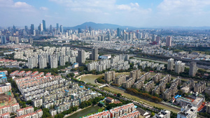 4K江苏南京城市宣传片高架车流建筑视频44秒视频