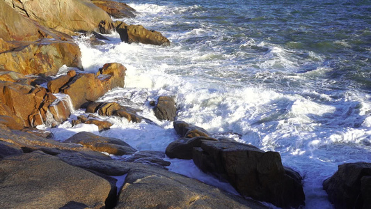 大海海水海浪风光视频