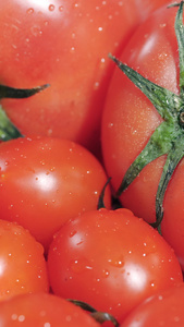 水流冲刷西红柿水果蔬菜农作物视频