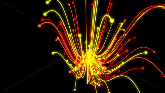 粒子抽象花朵开花特效AE模板视频