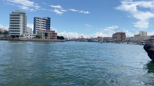 海湾美景 海边 蓝蓝的海水 视频